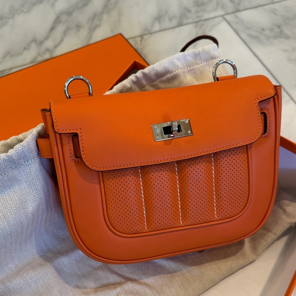 Authentic Hermes Swift Calfskin Mini Berline Bag
